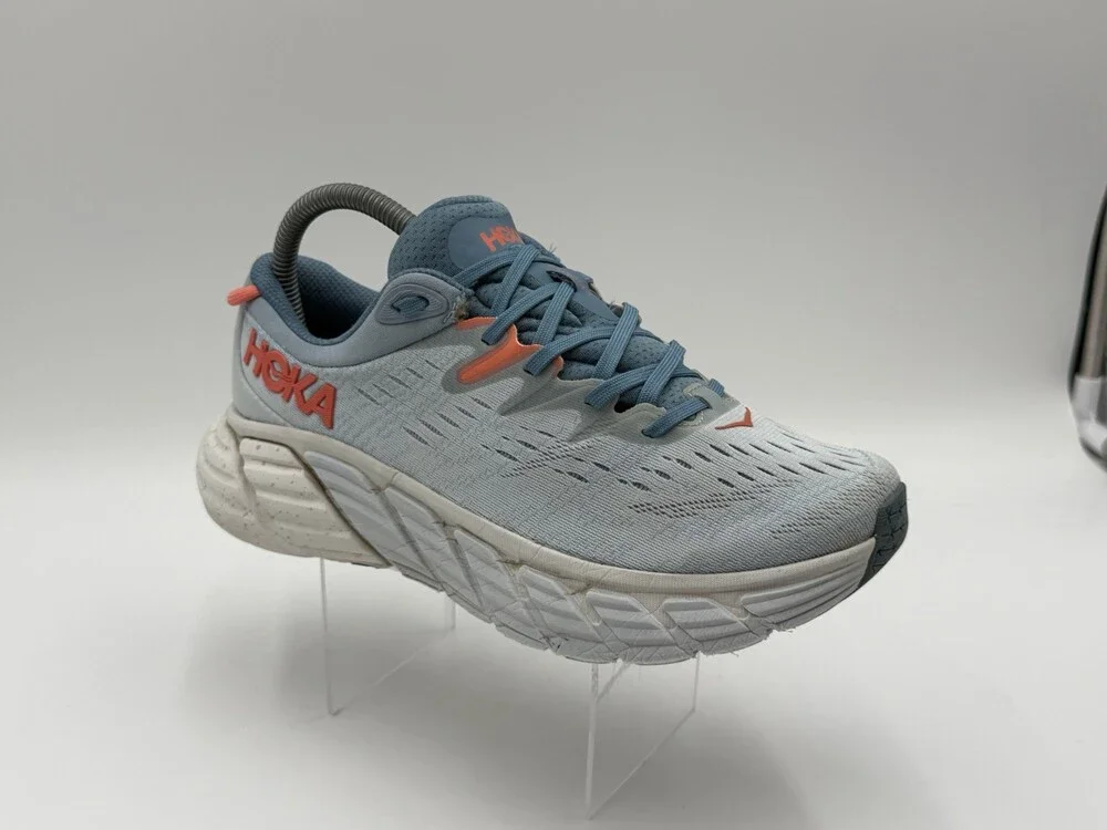 HOKA Gaviota 4 Women’s Size 7B Running Shoes Blue Orange Stability